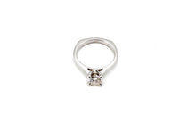 Silver Solitaire Ring with DiamonEL Moissanite 6.5 mm