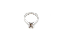 Silver Solitaire Ring with DiamonEL Moissanite 5 mm