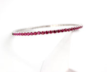 Flexible Bracelet with Lab Created Rubies