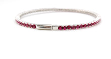 Flexible Bracelet with Lab Created Rubies