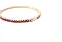 Flexible Bracelet with Lab Created Rubies